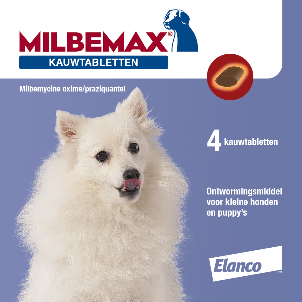 Milbemax kauwtablet kleine hond/puppy> 1 kg Van Tol Dier XL