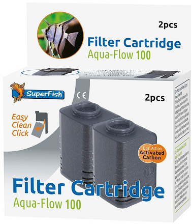 SuperFish Aqua-Flow 100 Easy-Click cartridge 2 st